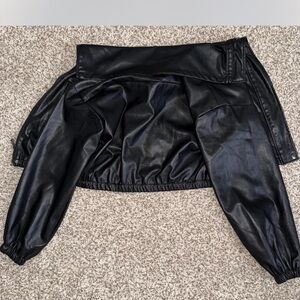 Black Faux Leather Jacket
